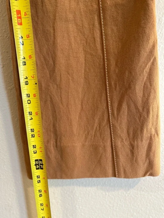 Derek Lam 10 Crosby Camel Flared Trousers Contrast Stitch Size 6 Cotton Cropped - Picture 7 of 14